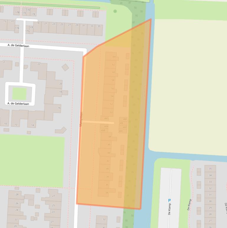 Kaart van postcodegebied 1701NM.