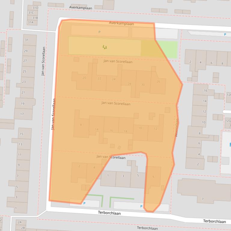 Kaart van postcodegebied 1701VB.