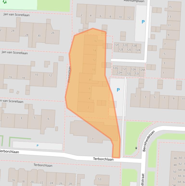 Kaart van postcodegebied 1701VD.