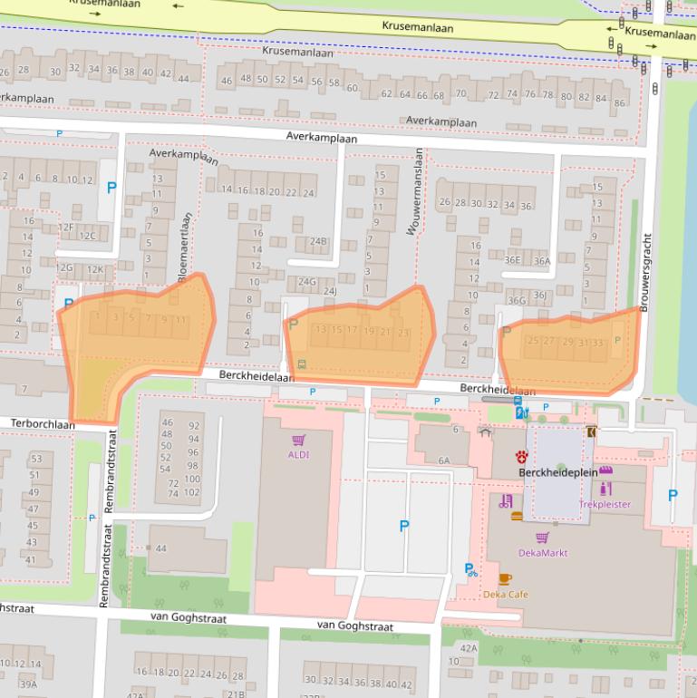 Kaart van postcodegebied 1701VE.