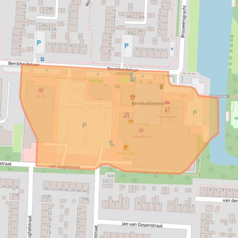 Kaart van postcodegebied 1701VG.