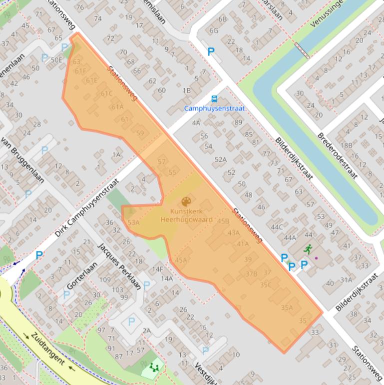 Kaart van postcodegebied 1702AB.