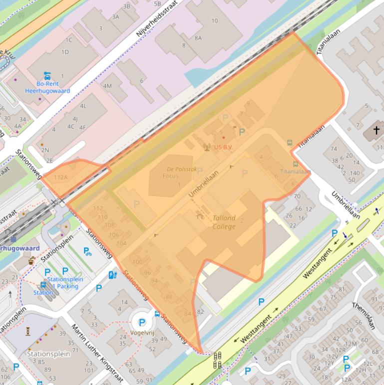 Kaart van postcodegebied 1702AJ.