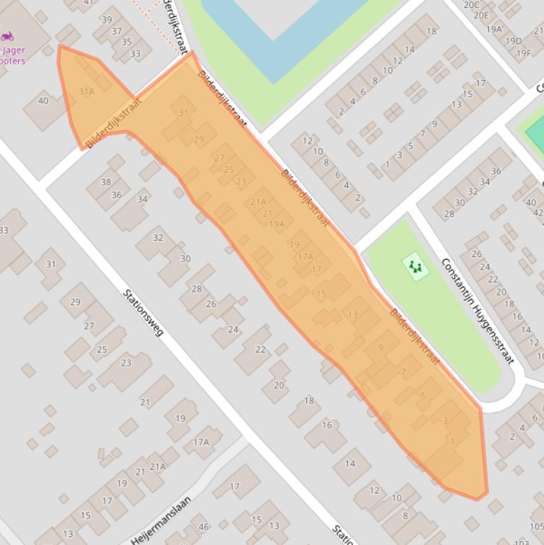 Kaart van postcodegebied 1702AM.