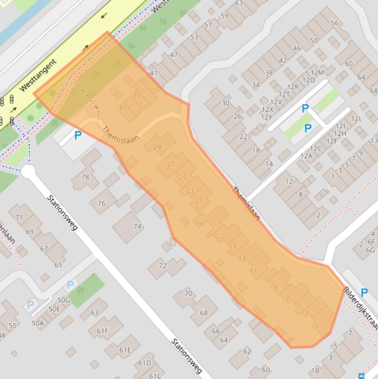 Kaart van postcodegebied 1702AS.