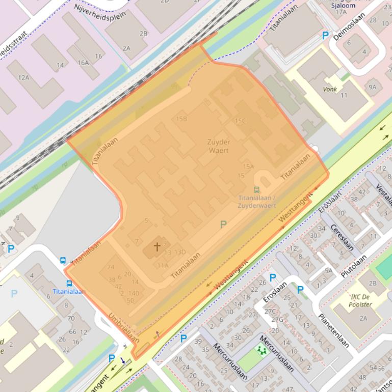 Kaart van postcodegebied 1702AZ.