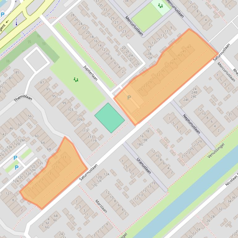 Kaart van postcodegebied 1702BA.