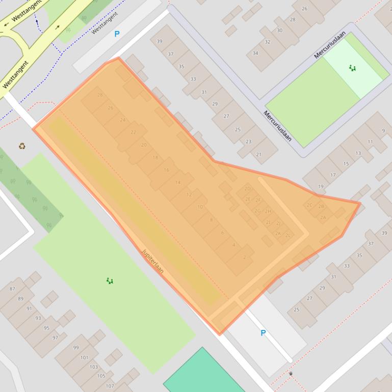 Kaart van postcodegebied 1702BD.