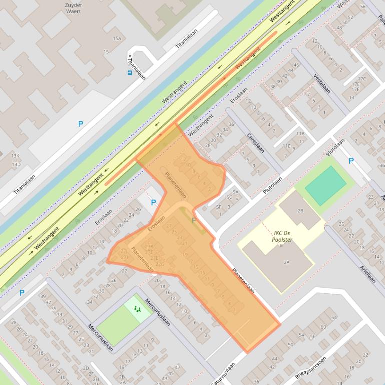 Kaart van postcodegebied 1702BH.