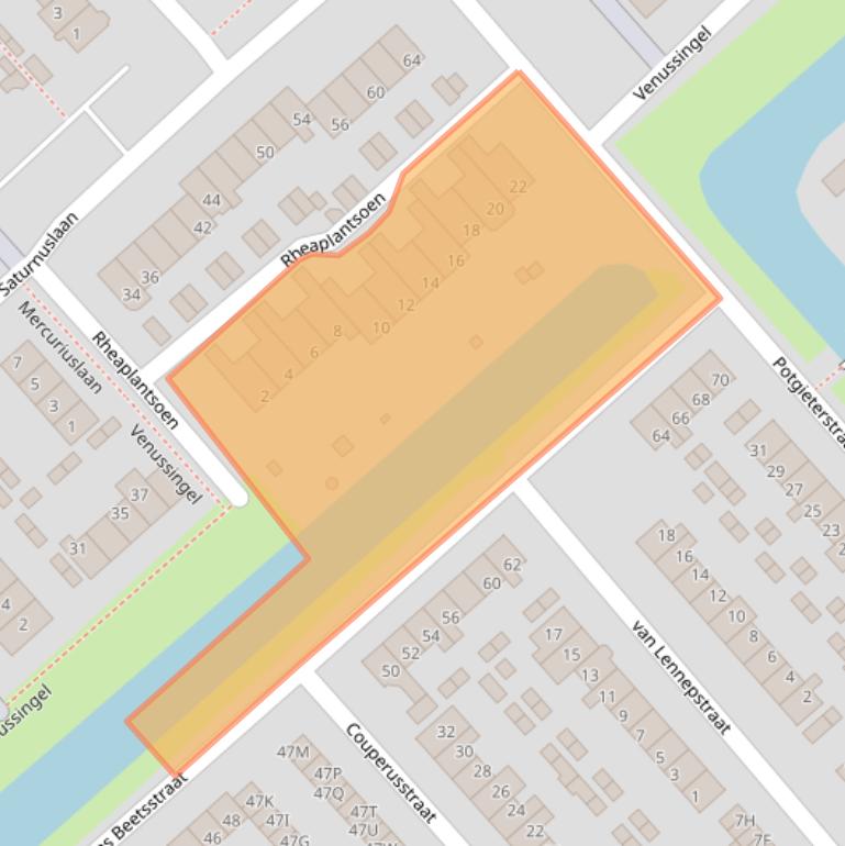 Kaart van postcodegebied 1702BP.