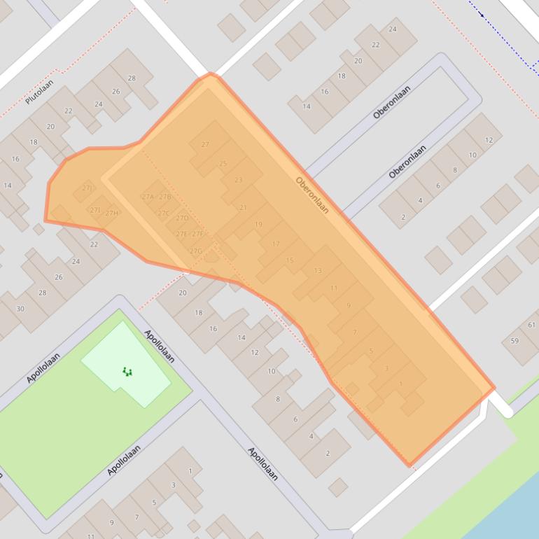 Kaart van postcodegebied 1702BV.