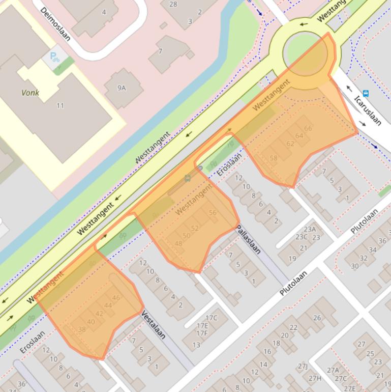 Kaart van postcodegebied 1702CJ.