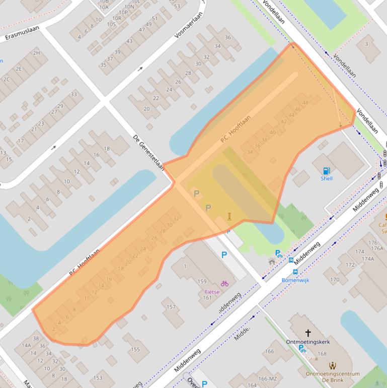 Kaart van postcodegebied 1702GB.