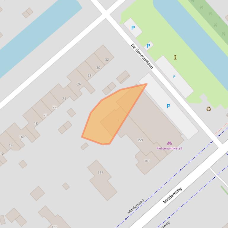 Kaart van postcodegebied 1702GC.