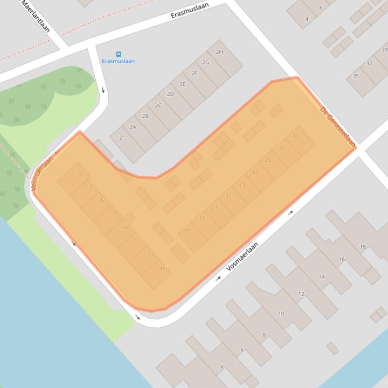 Kaart van postcodegebied 1702GD.