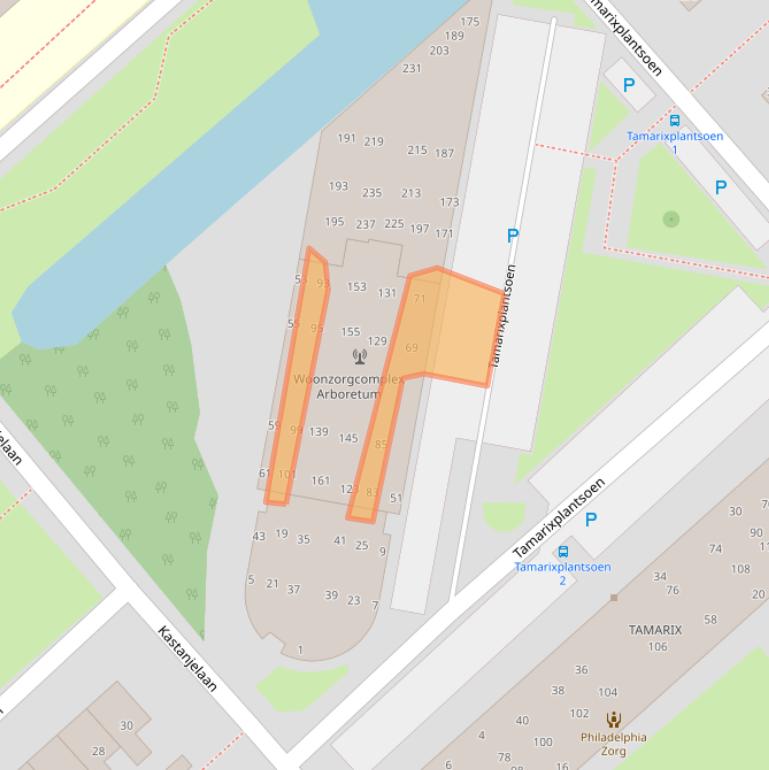 Kaart van postcodegebied 1702JC.