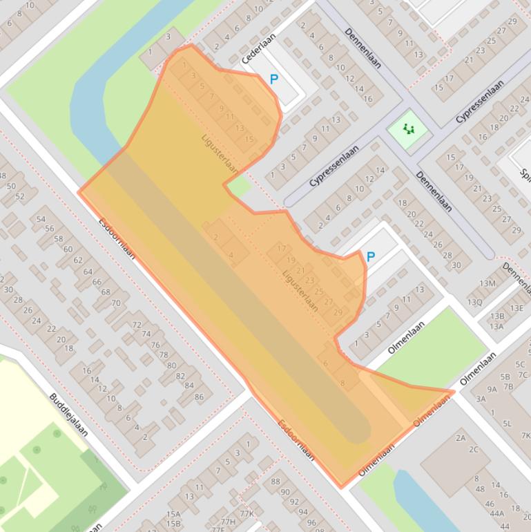 Kaart van postcodegebied 1702KK.