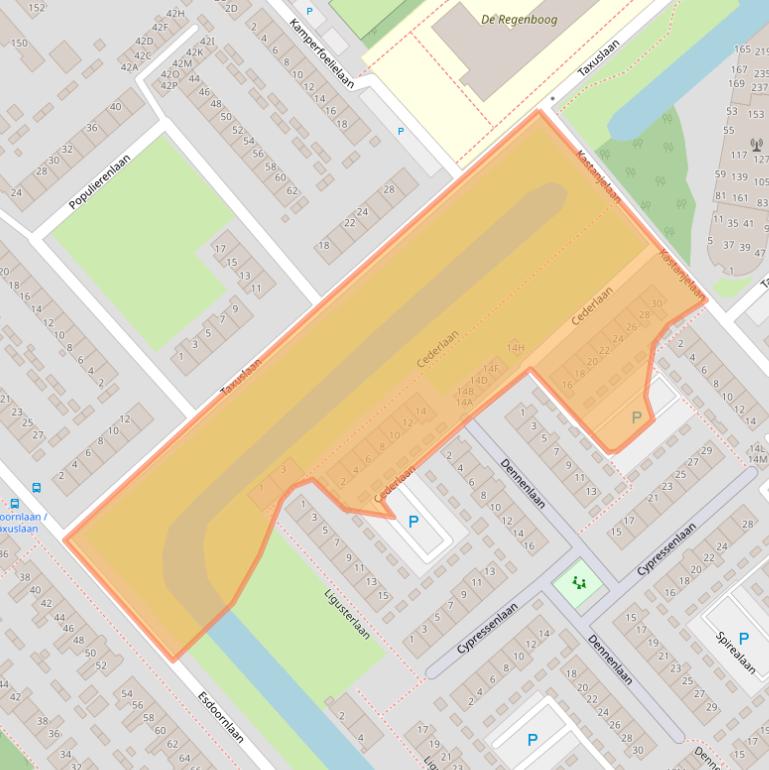 Kaart van postcodegebied 1702KL.