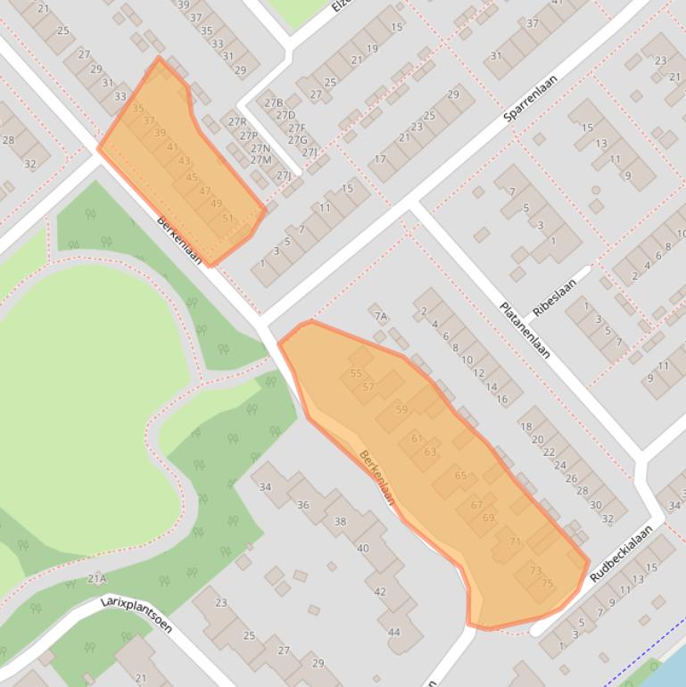 Kaart van postcodegebied 1702LE.