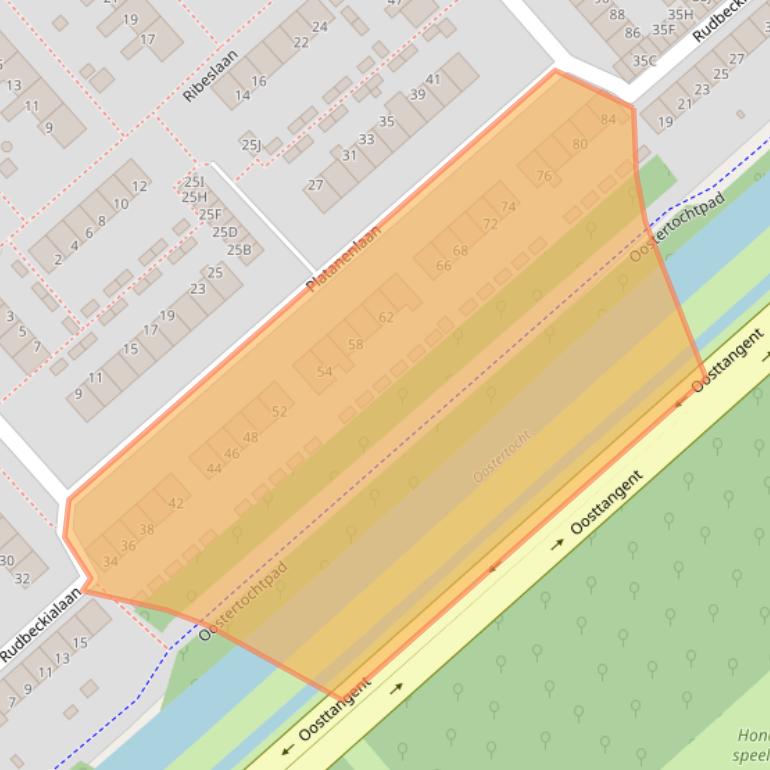 Kaart van postcodegebied 1702LM.