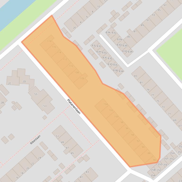 Kaart van postcodegebied 1702LN.