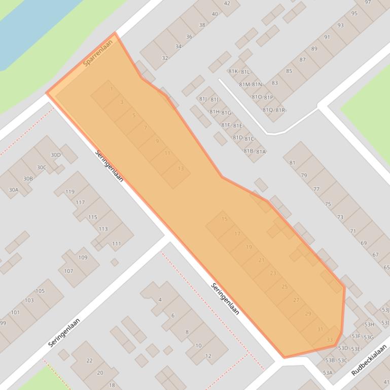 Kaart van postcodegebied 1702LR.