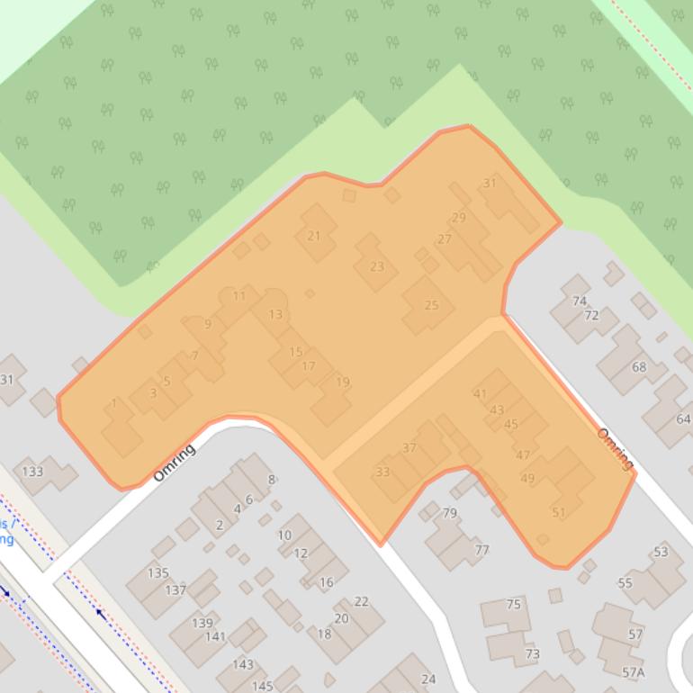 Kaart van postcodegebied 1702NB.