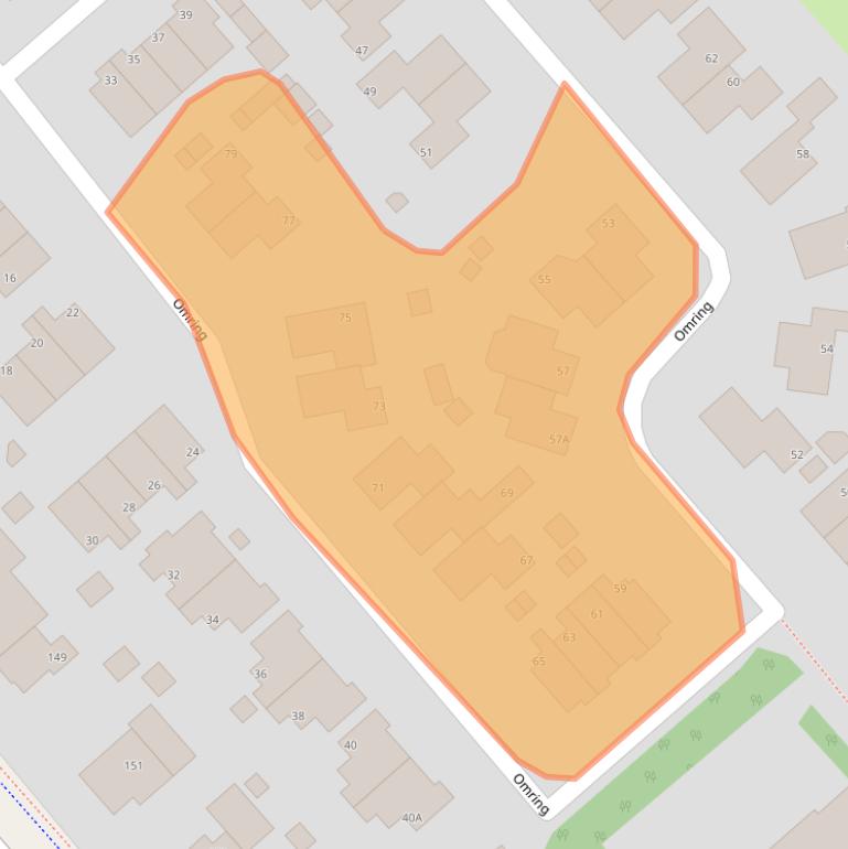 Kaart van postcodegebied 1702NC.