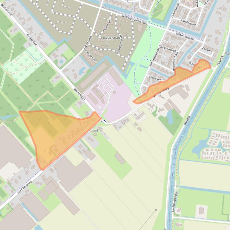 Kaart van postcodegebied 1702PB.