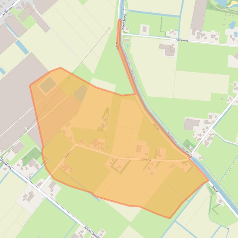 Kaart van postcodegebied 1702PE.