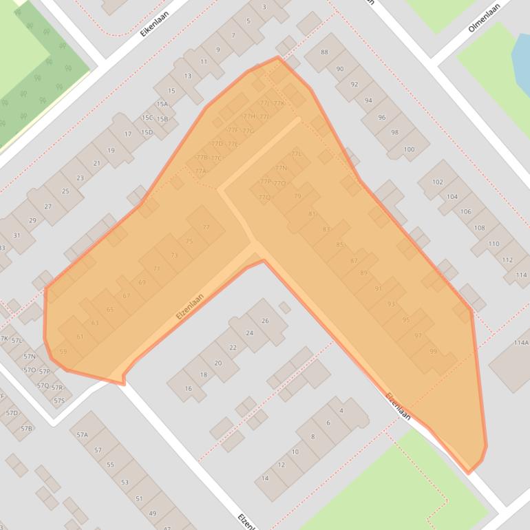 Kaart van postcodegebied 1702SP.