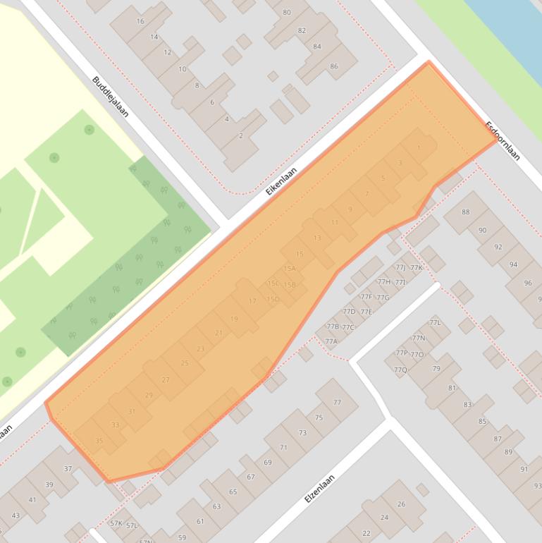 Kaart van postcodegebied 1702TA.