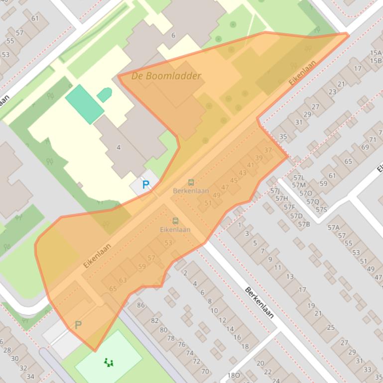 Kaart van postcodegebied 1702TB.