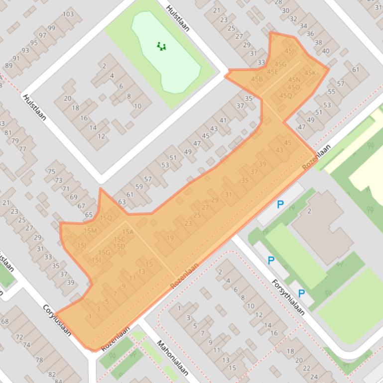 Kaart van postcodegebied 1702TE.