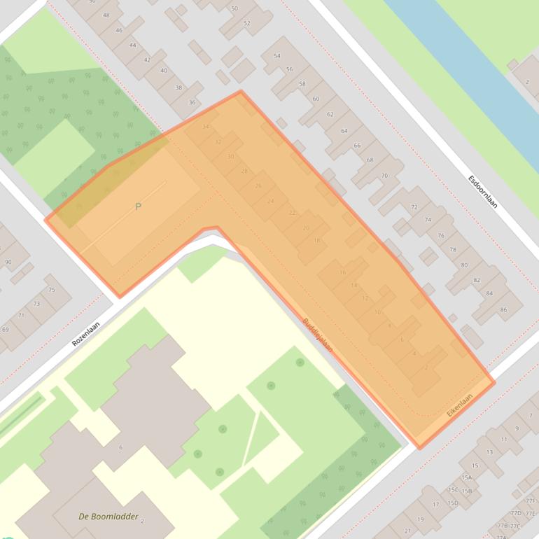 Kaart van postcodegebied 1702TH.