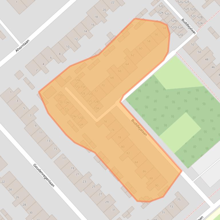 Kaart van postcodegebied 1702TK.