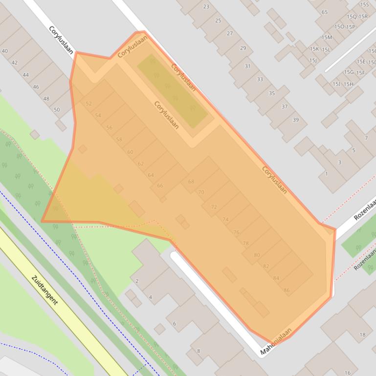Kaart van postcodegebied 1702VP.