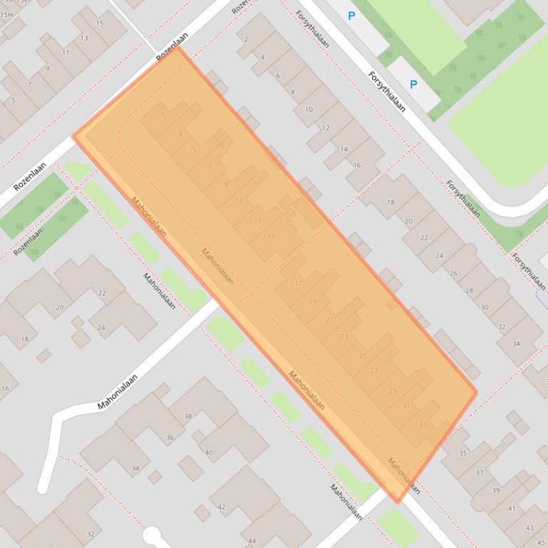 Kaart van postcodegebied 1702XA.