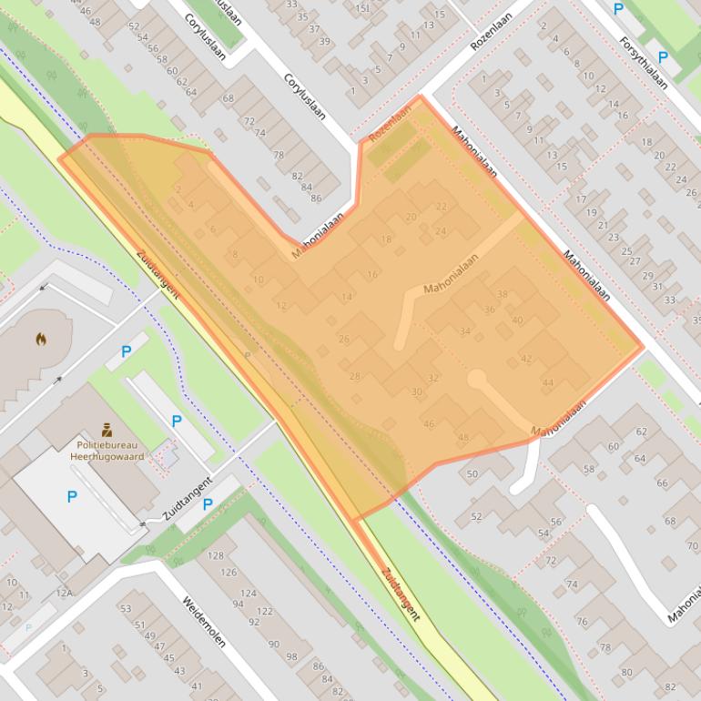 Kaart van postcodegebied 1702XC.