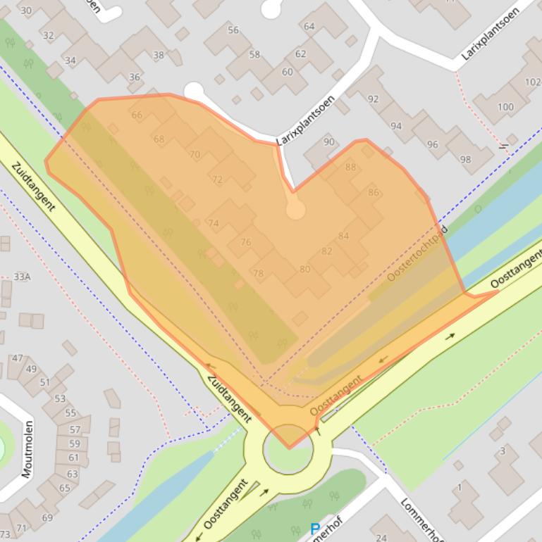 Kaart van postcodegebied 1702XK.