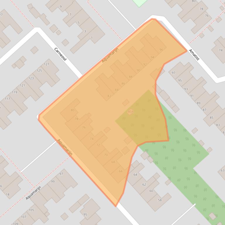 Kaart van postcodegebied 1703AK.