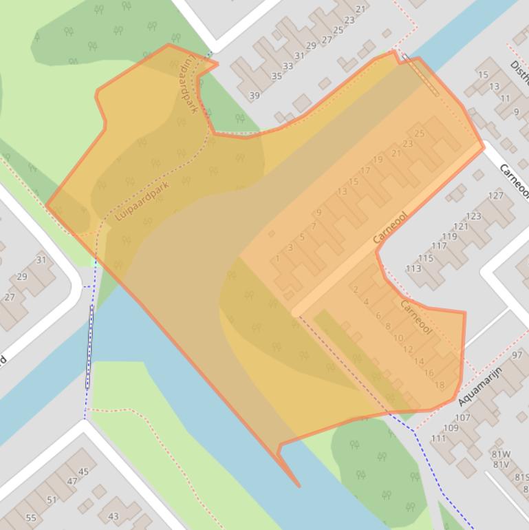 Kaart van postcodegebied 1703AL.