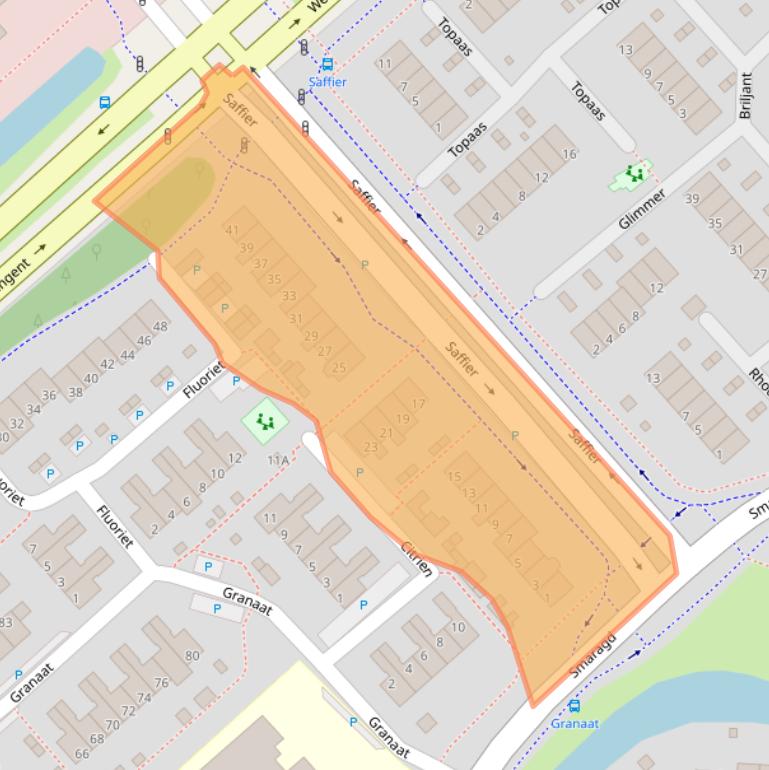 Kaart van postcodegebied 1703BV.