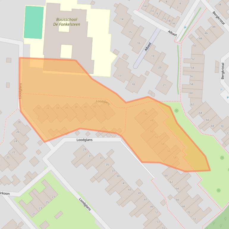 Kaart van postcodegebied 1703CM.