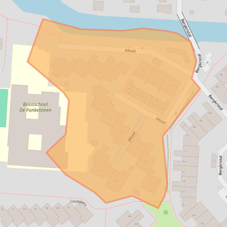 Kaart van postcodegebied 1703CX.