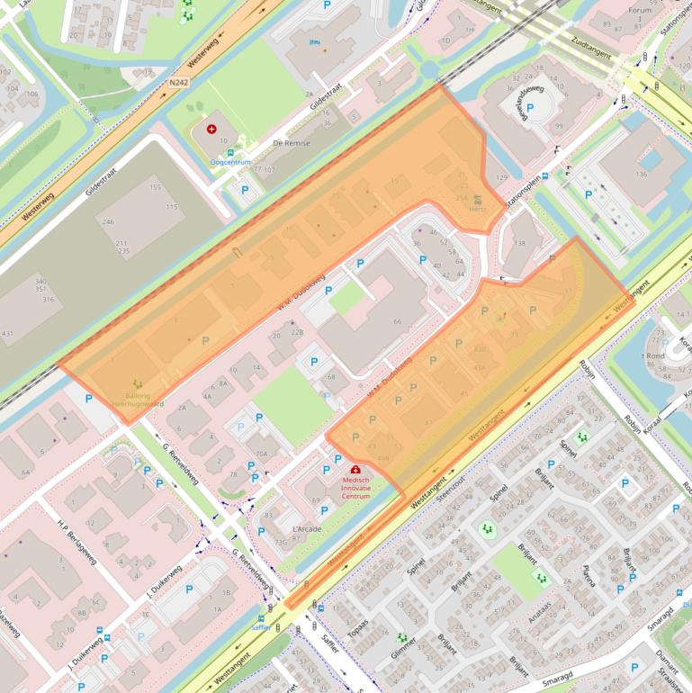 Kaart van postcodegebied 1703DA.
