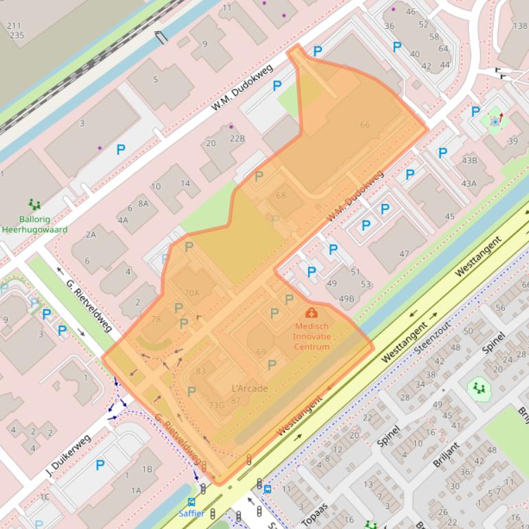 Kaart van postcodegebied 1703DC.