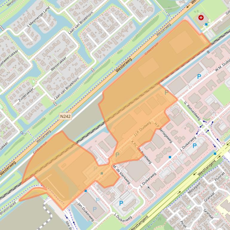 Kaart van postcodegebied 1703DE.