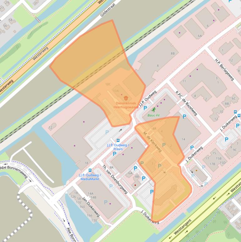 Kaart van postcodegebied 1703DK.