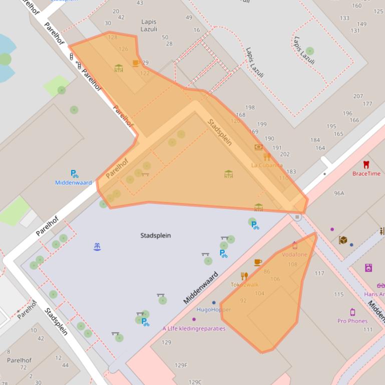 Kaart van postcodegebied 1703DT.